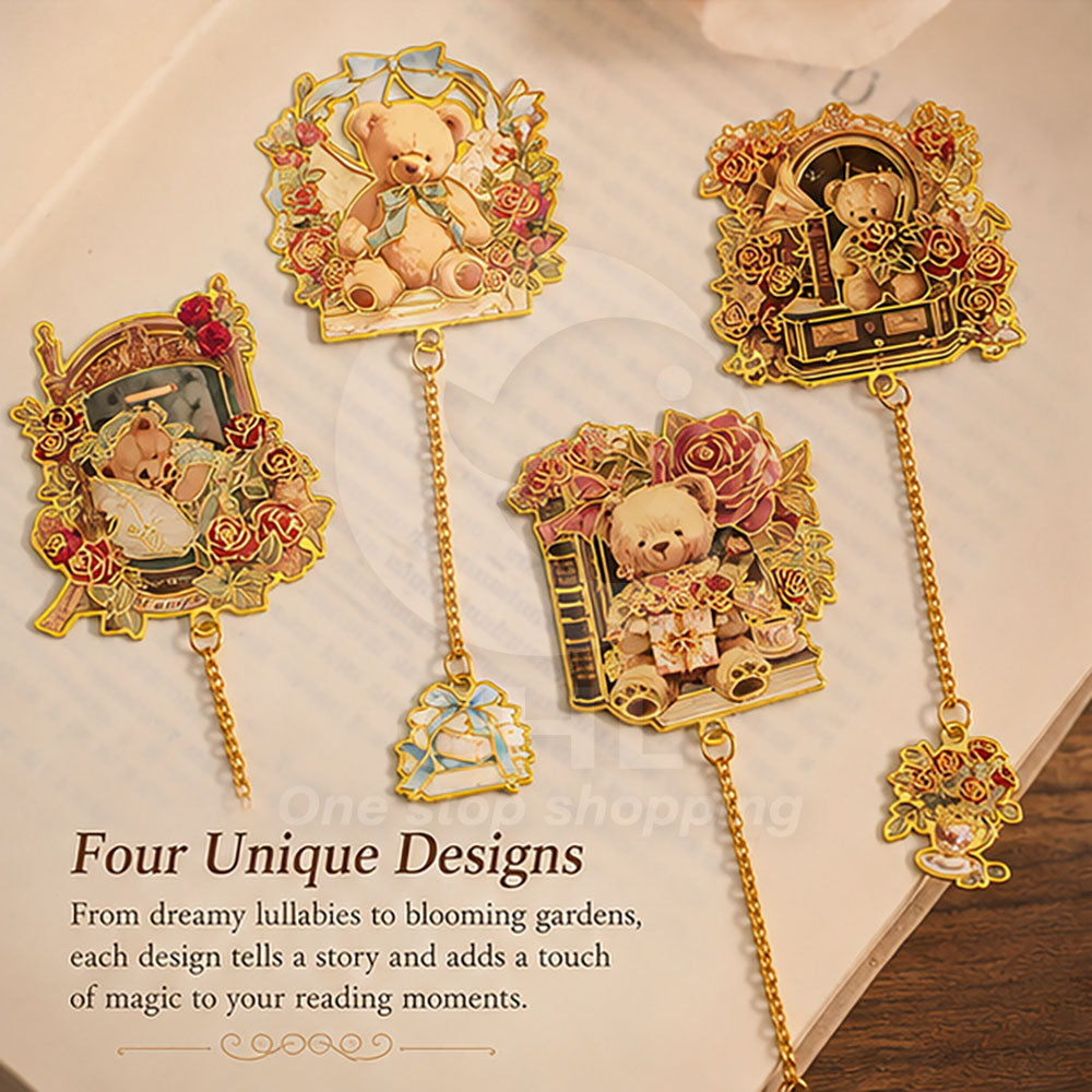 Mr. Paper Metal Bookmarks | Bear Dance Series | Cute Enamel Bookmarks for Journals & Gifts