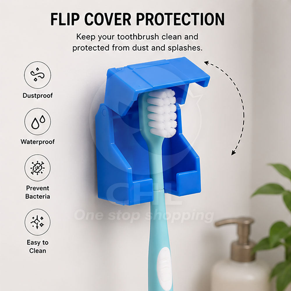 Non-Mark Adhesive Building Block Toothbrush Holder