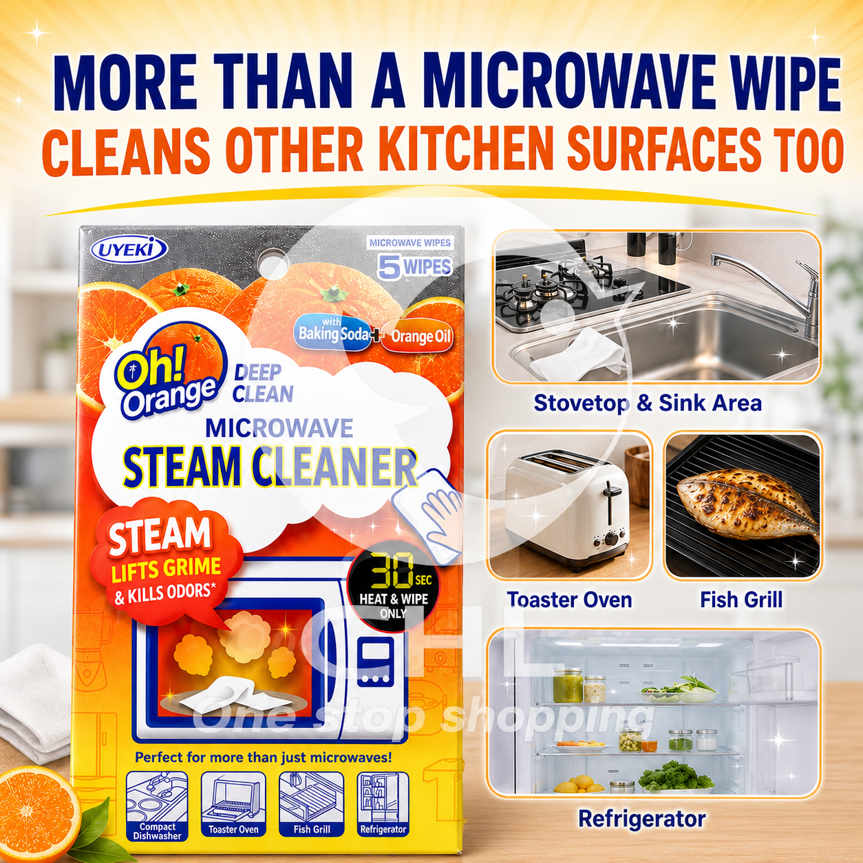 All-Purpose Sparkle Steam Cleaning Tablets - Effortless Kitchen Clean
