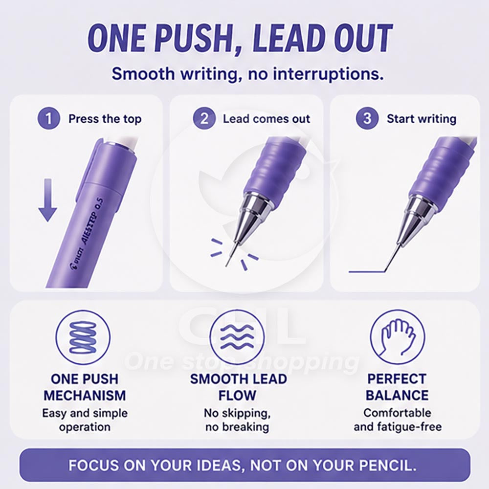 PILOT AIRSTEP 0.5 Japanese Click Pen with Cushion & Auto-Advance