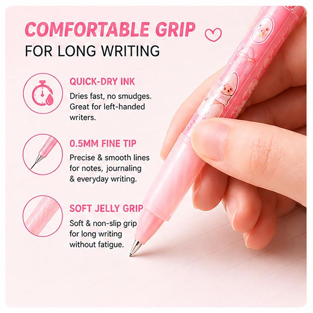 0.5 mm Quick-Dry Erasable Gel Pen Set (2-Pack)