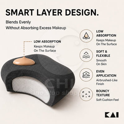 KAI Black Anti-Absorption Makeup Sponge