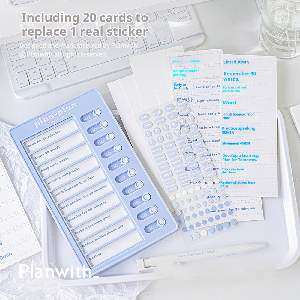 Rosy Posy Plan-plan clock-in device study plan table self-discipline artifact Plan With clock-in board plan table