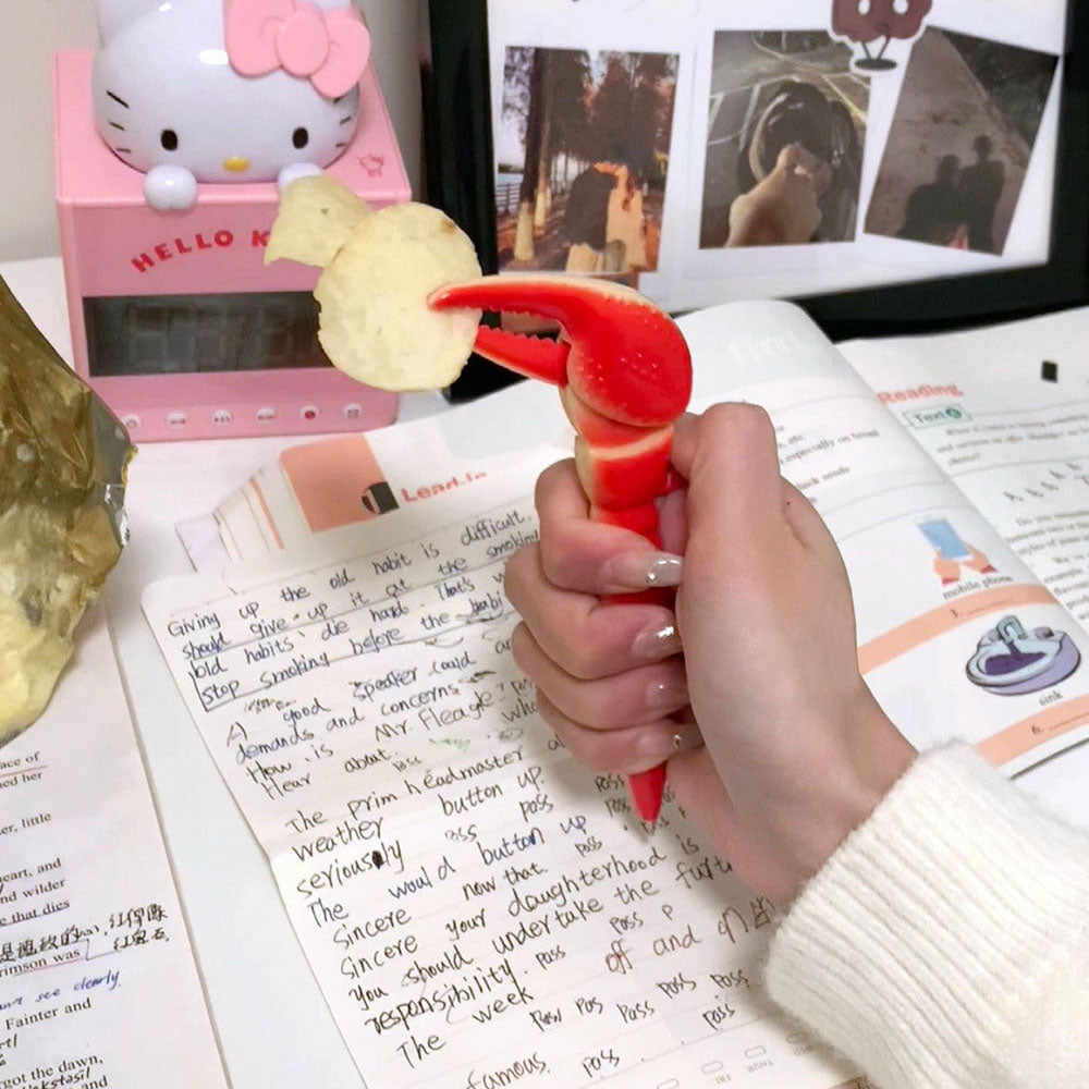 Crab Clip Gel Pen (0.5 mm, Click Type)