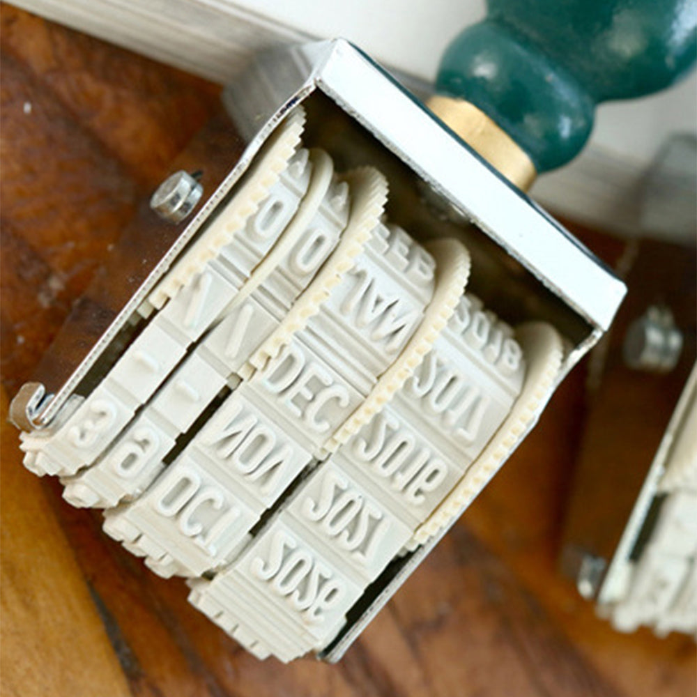 Retro Roller Date Stamp: Stylish & Durable Office Essential