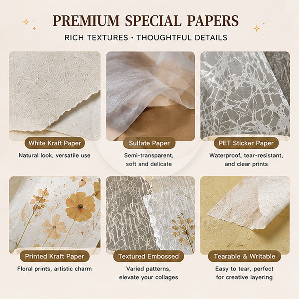 Creative Collage Inspiration: Multitexture Design Paper Pack