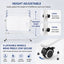 Reversible Magnetic Whiteboard: Mobile & Adjustable 60x90cm