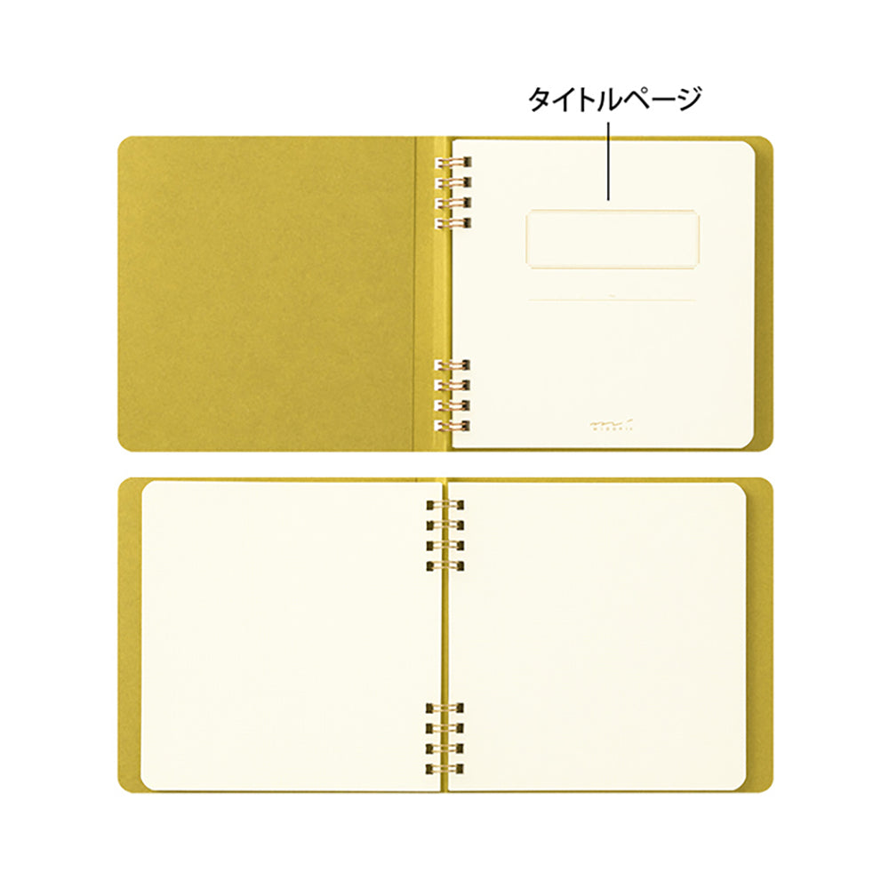 MIDORI Square Checkered Stamp Album Yellow Green Brown Seal Collection Seal Book Notebook Stamp Album