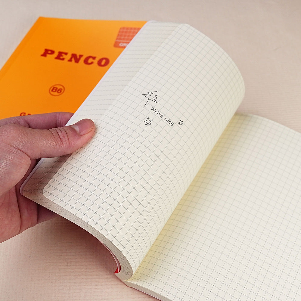 HIGHTIDE penco soft PP notebook red yellow B5 grid diary notepad writing notebook painting life record