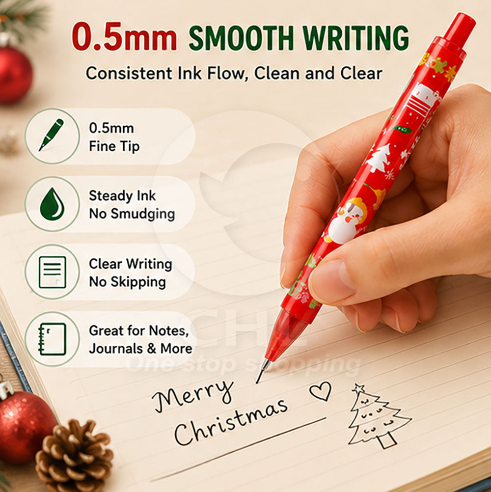 Christmas gel pen 0.5mm random style Merry Christmas Christmas atmosphere Merry Christmas Merry Christmas Push type Push type Party