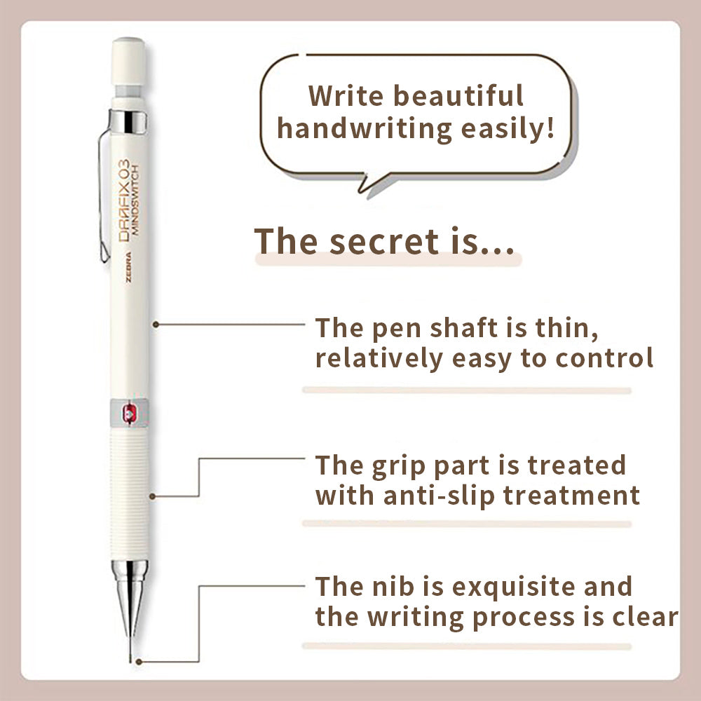 ZEBRA DRAFIX MINDSWITCH 0.3 / 0.5 mm shaft 8 patterns, mood-changing mechanical pencil