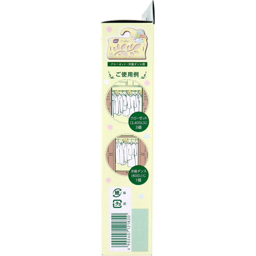 Made in Japan, natural ingredient-free closet insect repellent, valid for 1 year, Sumikkogurashi single box/3 pieces closet insect repellent