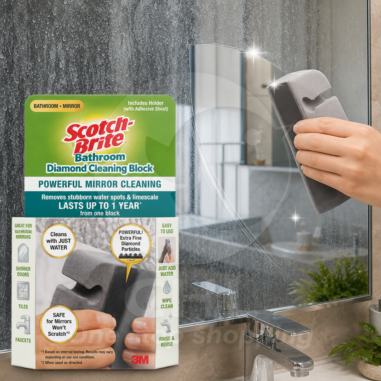 Scotch-Brite Bathroom Mirror Polish Clean MC-03