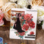 Rose blossoms handbook material stickers embossed gold foil waterproof decorative stickers material package