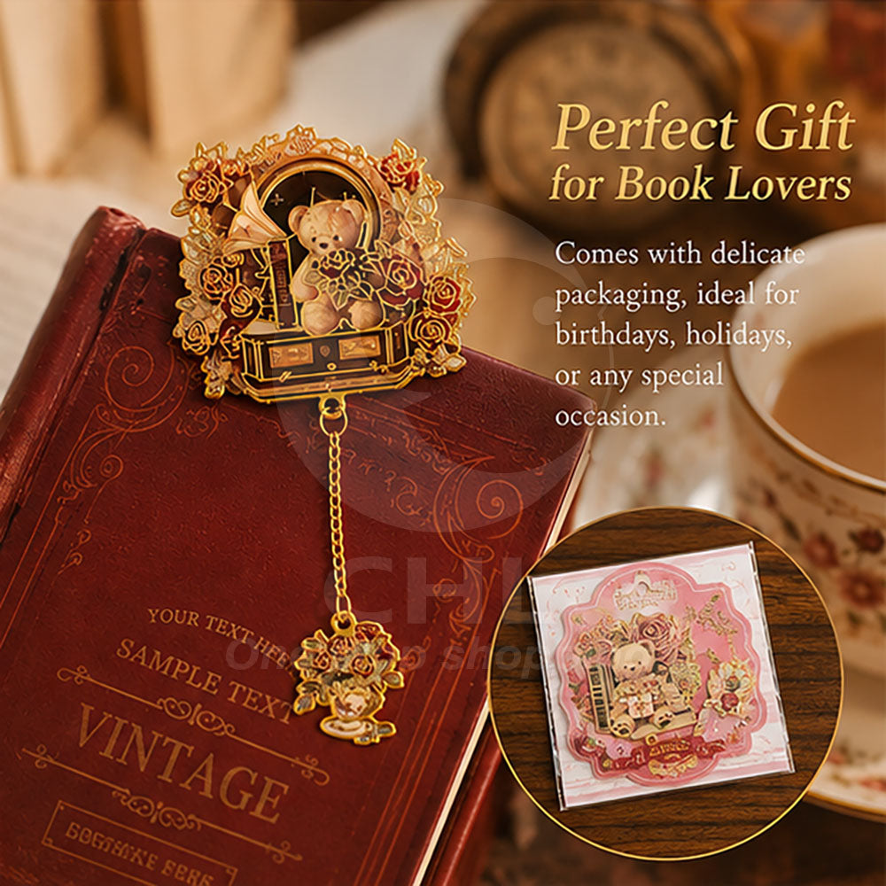 Mr. Paper Metal Bookmarks | Bear Dance Series | Cute Enamel Bookmarks for Journals & Gifts