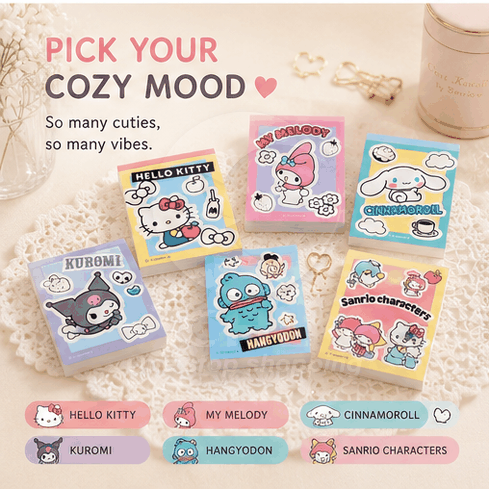 Sanrio popular characters MEMO character collection Little twin stars Hello Kitty Pom Pom Purin Take it with you Note paper