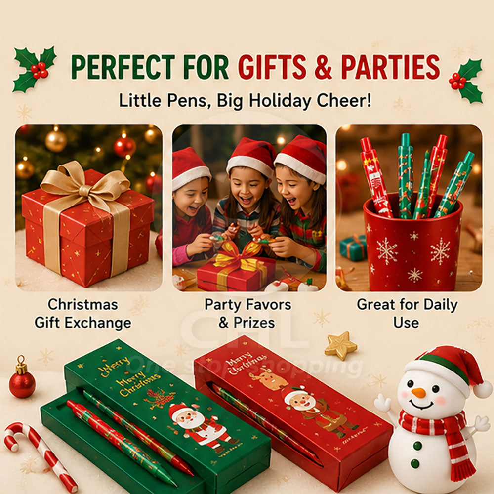 Christmas gel pen 0.5mm random style Merry Christmas Christmas atmosphere Merry Christmas Merry Christmas Push type Push type Party