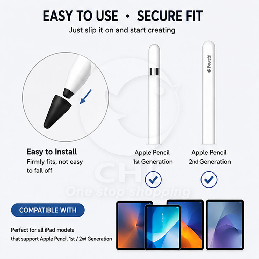 Apple Pencil tip cover silicone small tip cover feel upgrade pen tip protective cover Apple non-slip silent transparent touch increase friction