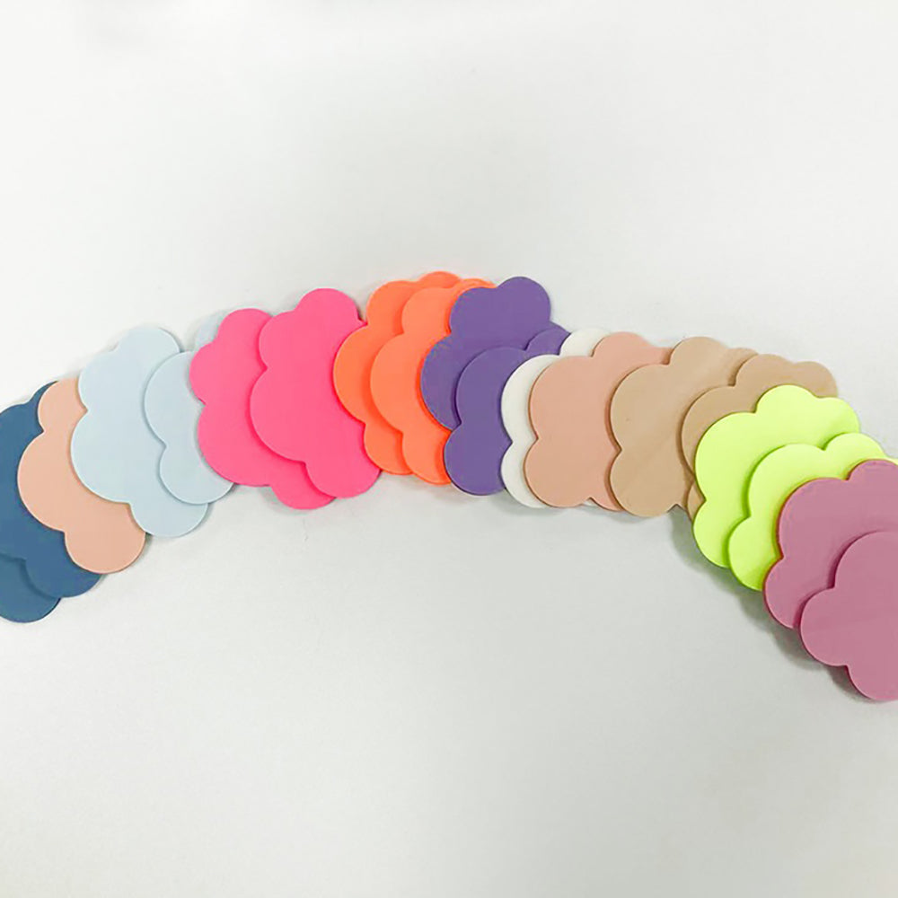 Fluorescent Cloud Sticky Notes: Transparent PET, 8 Colors