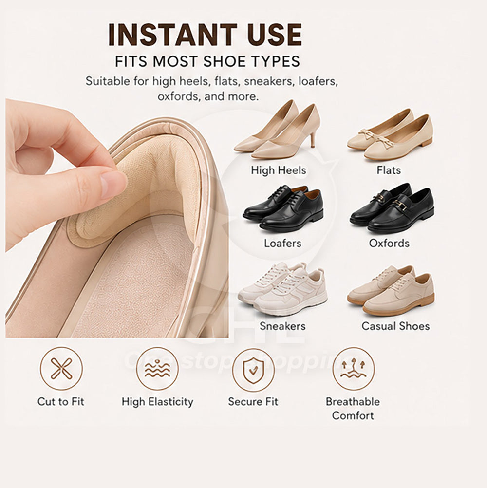 Blister-Free Comfort Heel Patches - Anti-Friction Adhesive