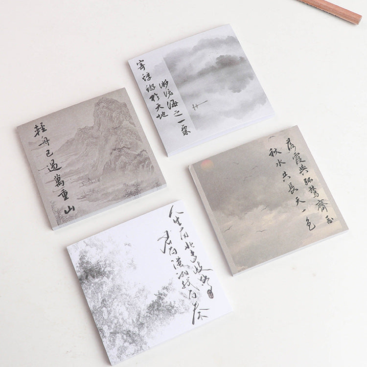 Momo Guofeng Calligraphy Material Paper Antique Text Pocket Decoration Base Sticky Note Paper Multi-material Material Package Background Decoration Creative Retro Handmade Base DIY Packaging Collage - CHL-STORE 