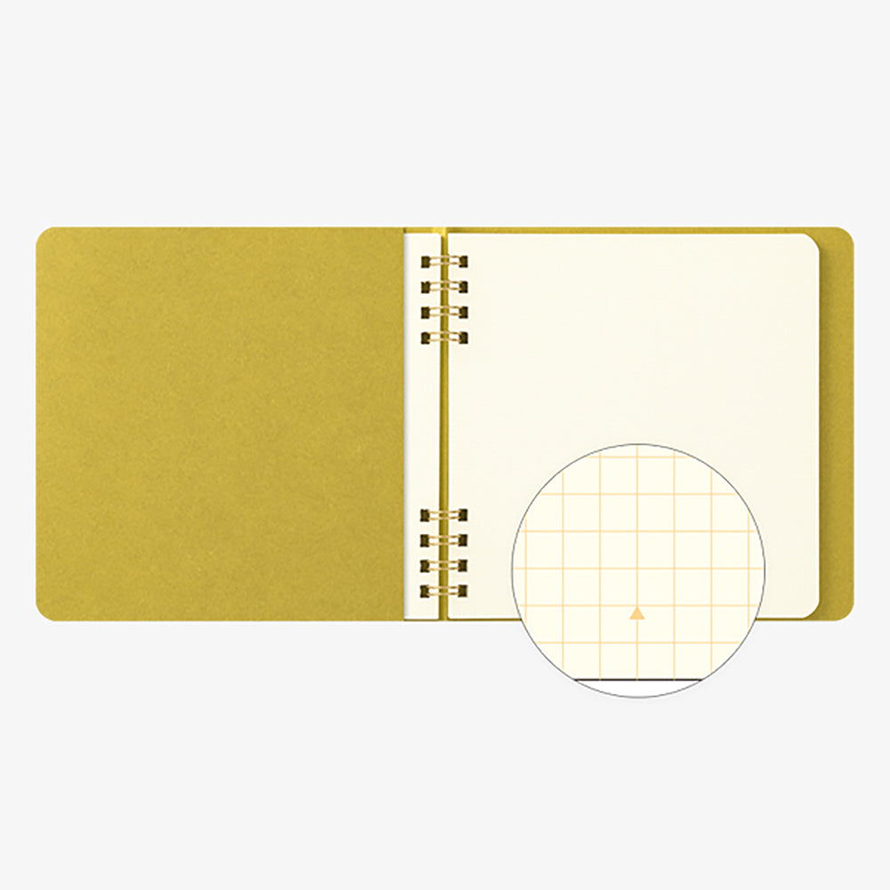 MIDORI Square Checkered Stamp Album Yellow Green Brown Seal Collection Seal Book Notebook Stamp Album