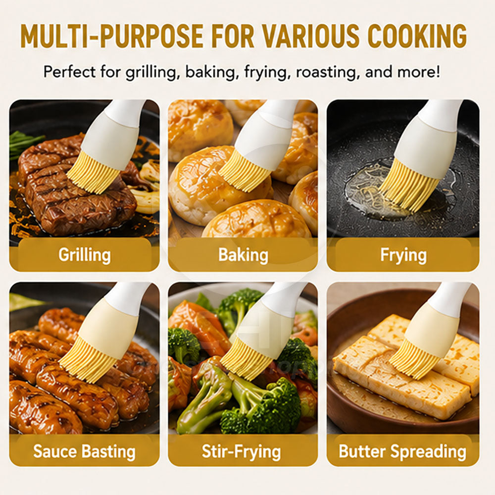 Pro Chef Silicone Oil Brush with Glass Jar Dispenser