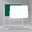 Reversible Magnetic Whiteboard: Mobile & Adjustable 60x90cm