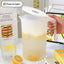 Cold water bottle household large capacity cold drink bucket convenient and practical white drinking water beverage matte translucent 2000ml 2500ml