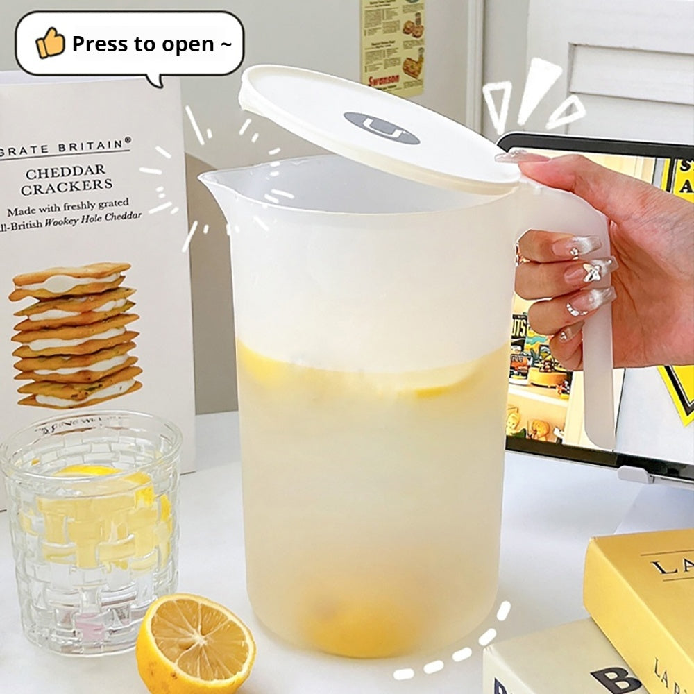 Cold water bottle household large capacity cold drink bucket convenient and practical white drinking water beverage matte translucent 2000ml 2500ml