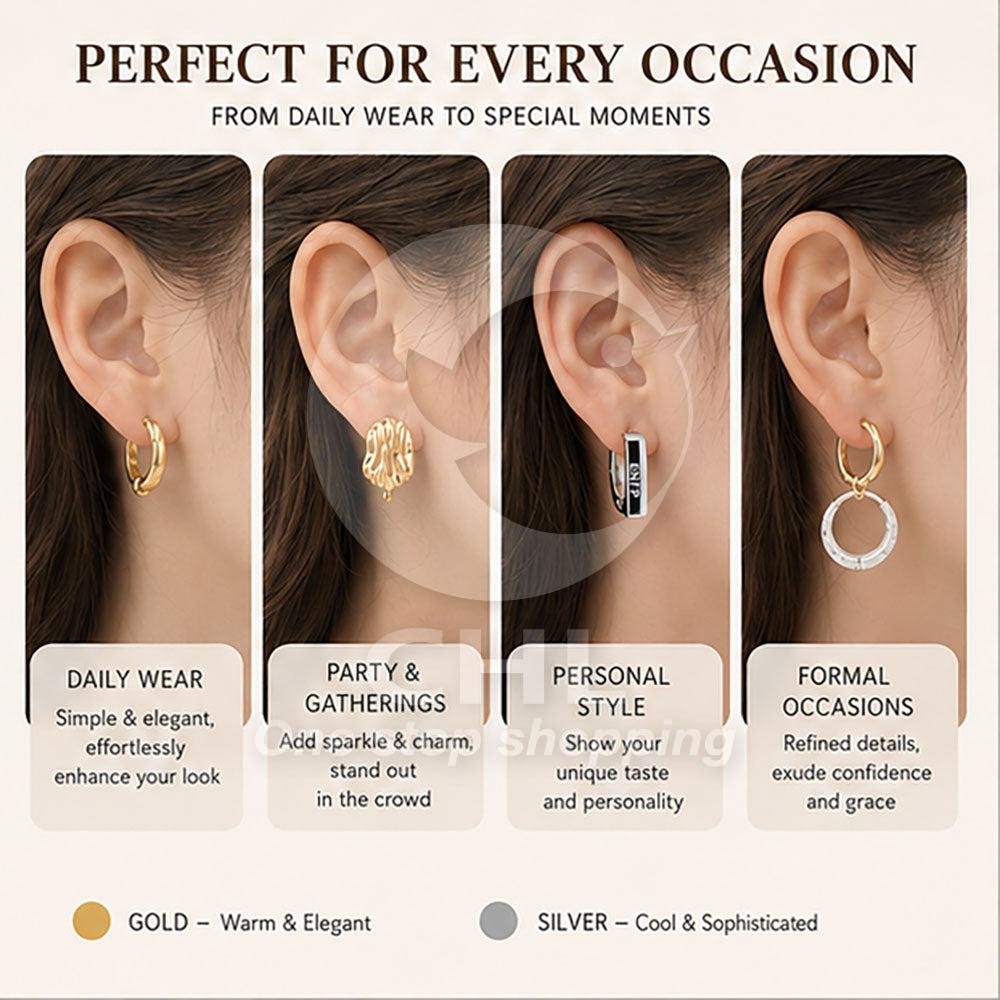 Korean style, high-end earrings, European and American style, simple, trendy, elegant, light luxury