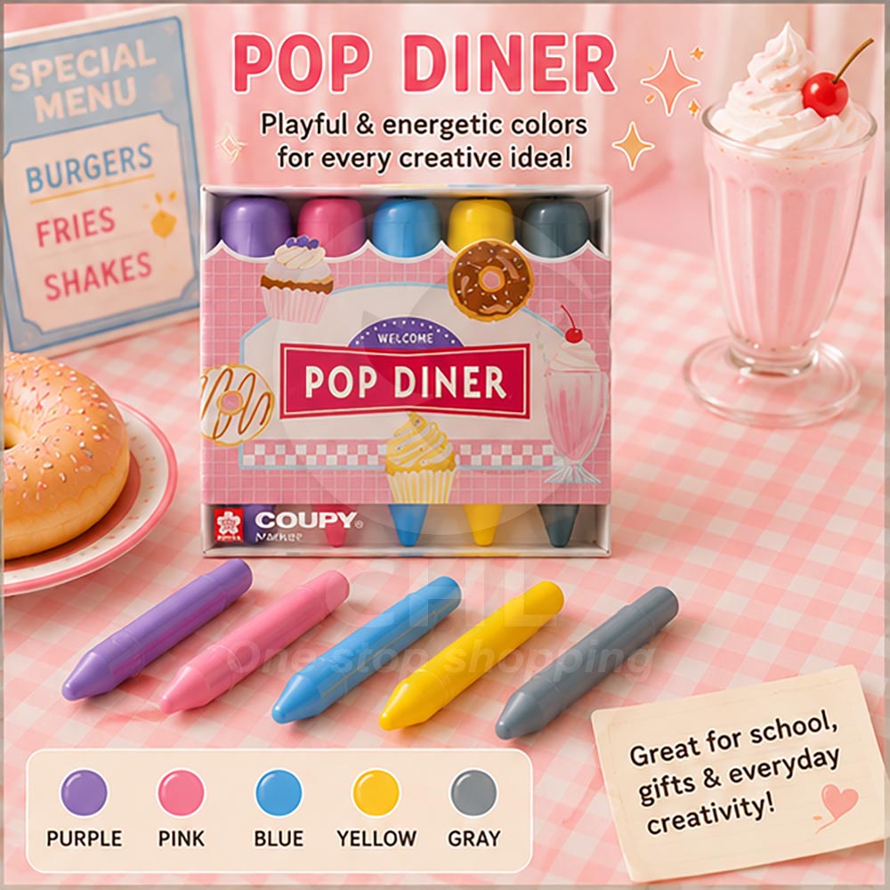 SAKURA Coupy Marking Crayons – 5 Color Set