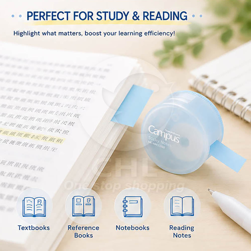 KOKUYO Campus Gap Refill Roll Sticky Notes – Blue / Yellow