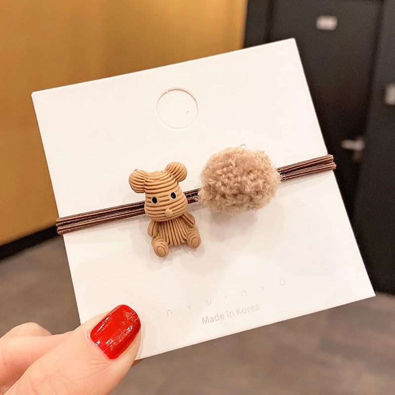 Brown Japanese Accessories Cute Animal Hair Rings Decorative Hair Rings AC-000013 - CHL-STORE 