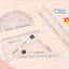 Gold List Title Four-piece Set Ruler Right Angle Triangle Ruler Round Protractor NP-070045 - CHL-STORE 