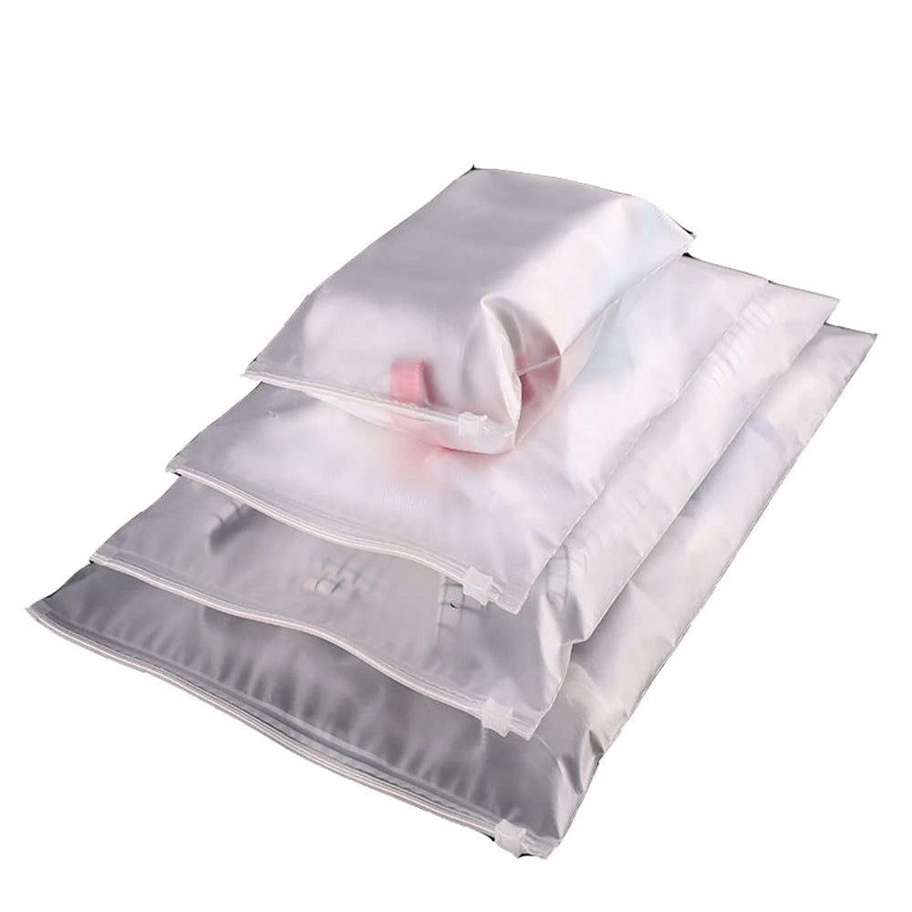 Durable Matte Finish Zipper Storage Bag - Waterproof & Translucent