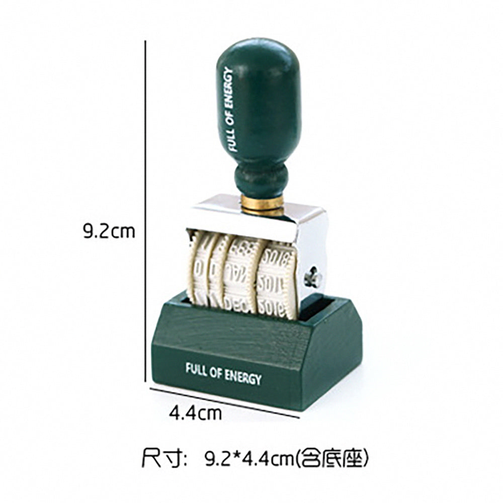 Retro Roller Date Stamp: Stylish & Durable Office Essential