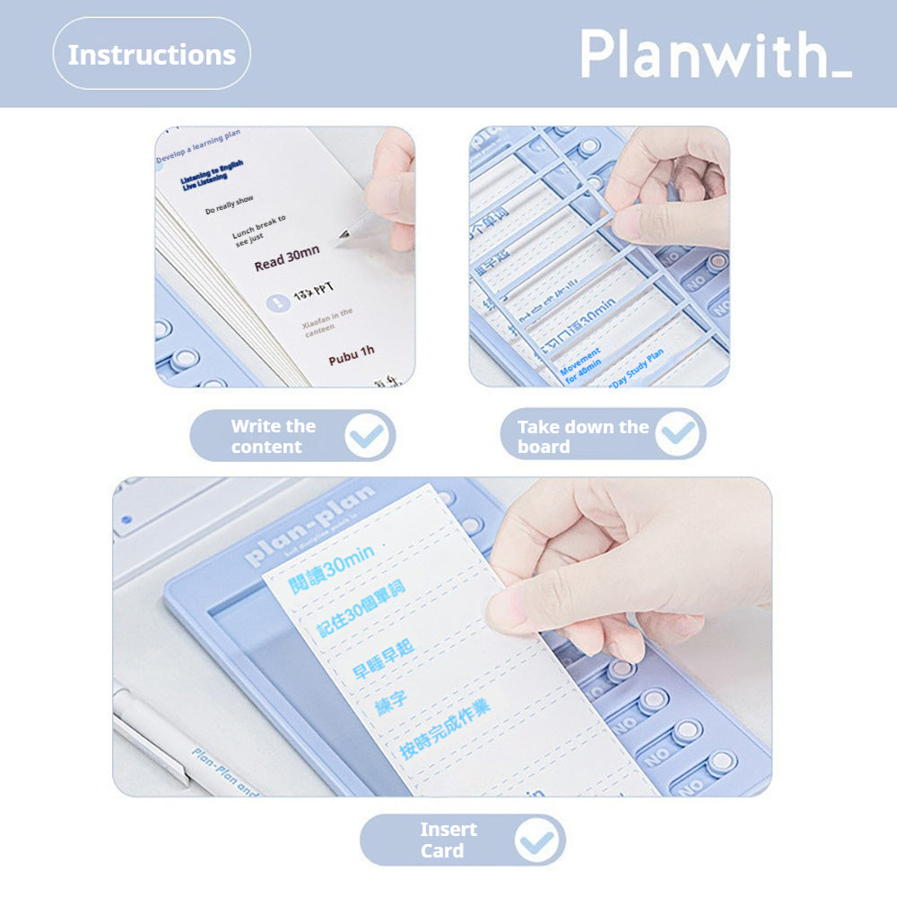 Rosy Posy Plan-plan clock-in device study plan table self-discipline artifact Plan With clock-in board plan table