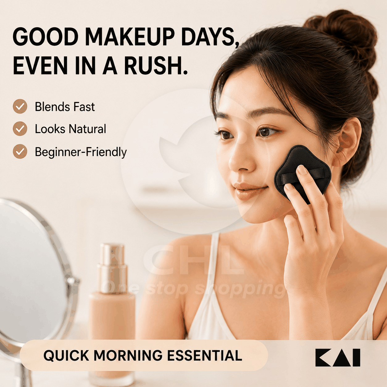 KAI Black Anti-Absorption Makeup Sponge