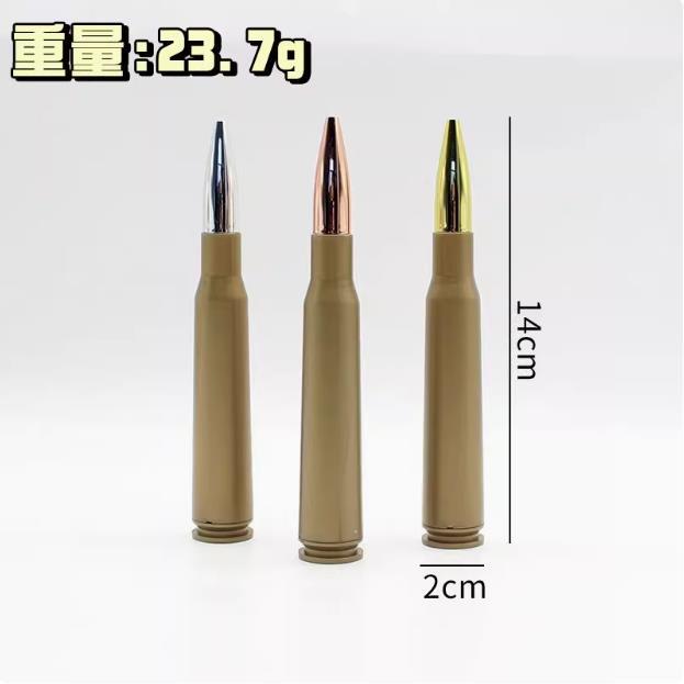 Bullet-Style Gel Pen – 1.0mm Twist Ballpoint, Metallic Finish, Realistic Design