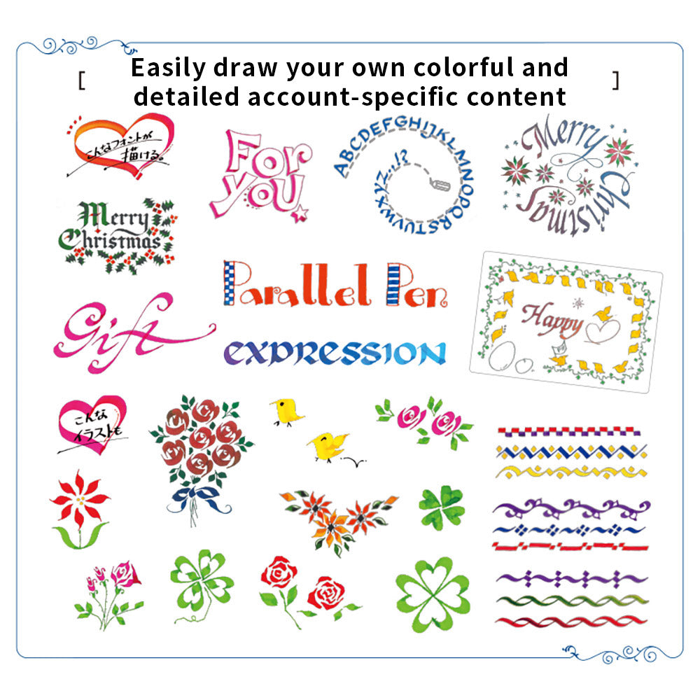 PILOT P-FPN-120R Parallel Pen Parallel Pen Curve Pen Art Pen Hand-painted Illustration DIY