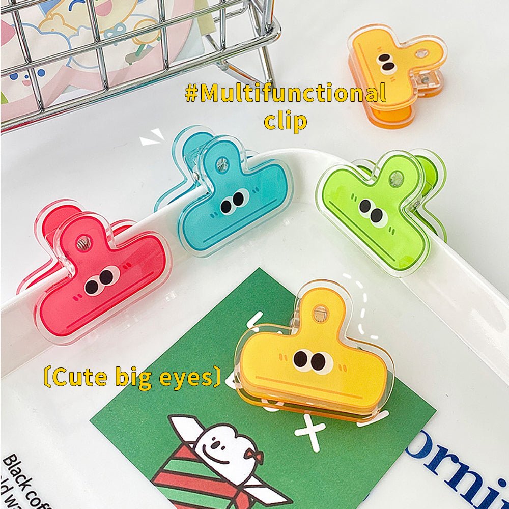 Big Eyes Acrylic Folder: Cute, Durable Cartoon Desk Organizer