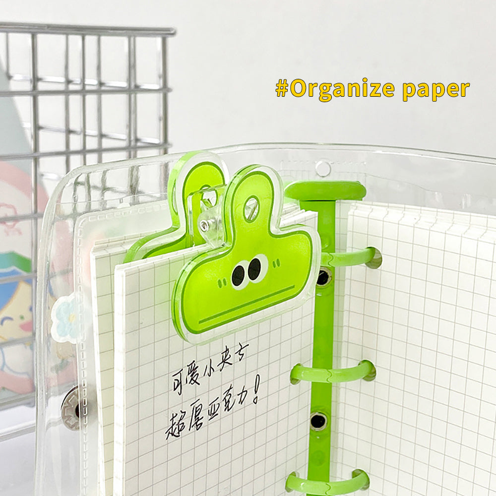 Big Eyes Acrylic Folder: Cute, Durable Cartoon Desk Organizer
