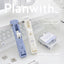 PlanWith Push Series Clip Pusher Fresh and Portable Paper Binding Organizing Push Clip and Clip Pusher Set Smiling Metal Small Clip