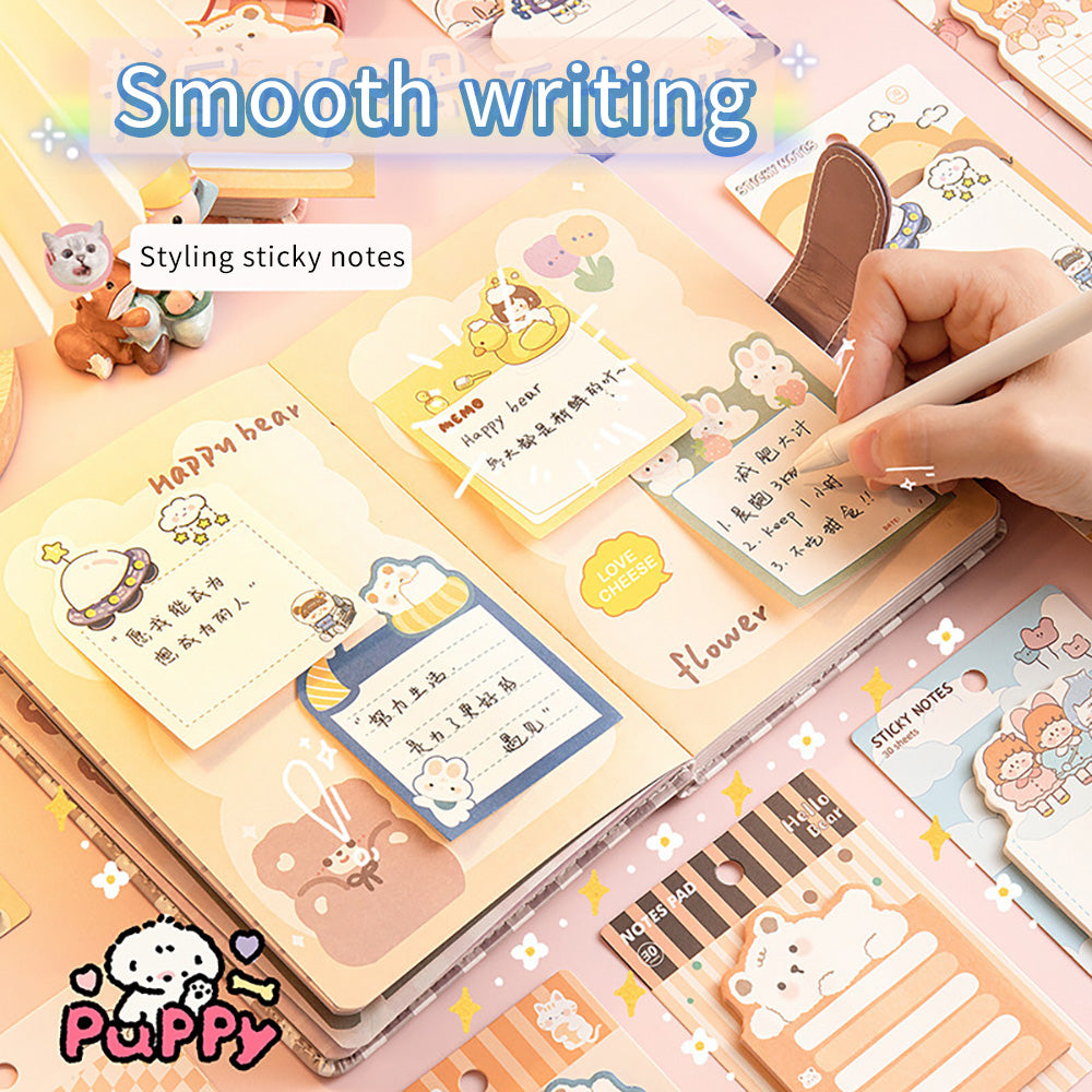 Playful Cartoon Sticky Notes: Fun & Efficient Office Stationery