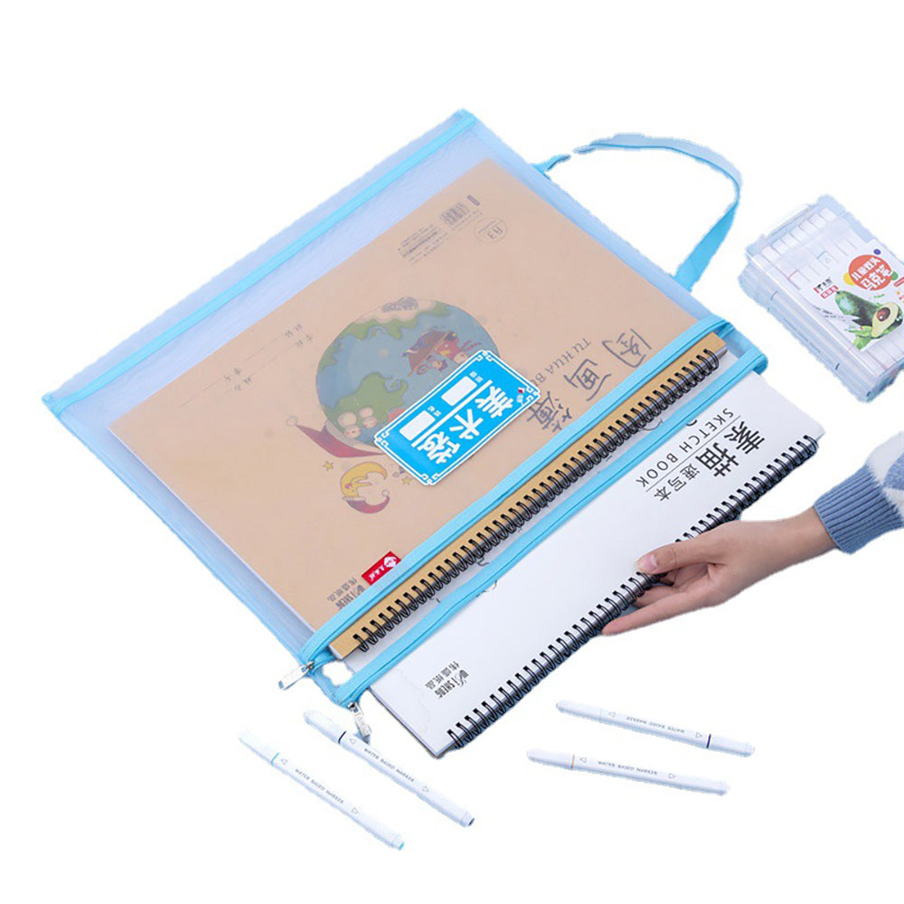 A3 ArtGuard: Double-Layer Transparent Mesh Document Bag