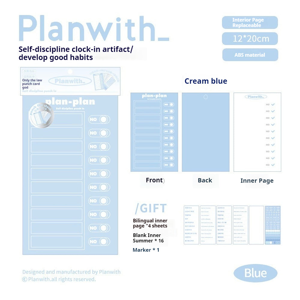 Rosy Posy Plan-plan clock-in device study plan table self-discipline artifact Plan With clock-in board plan table