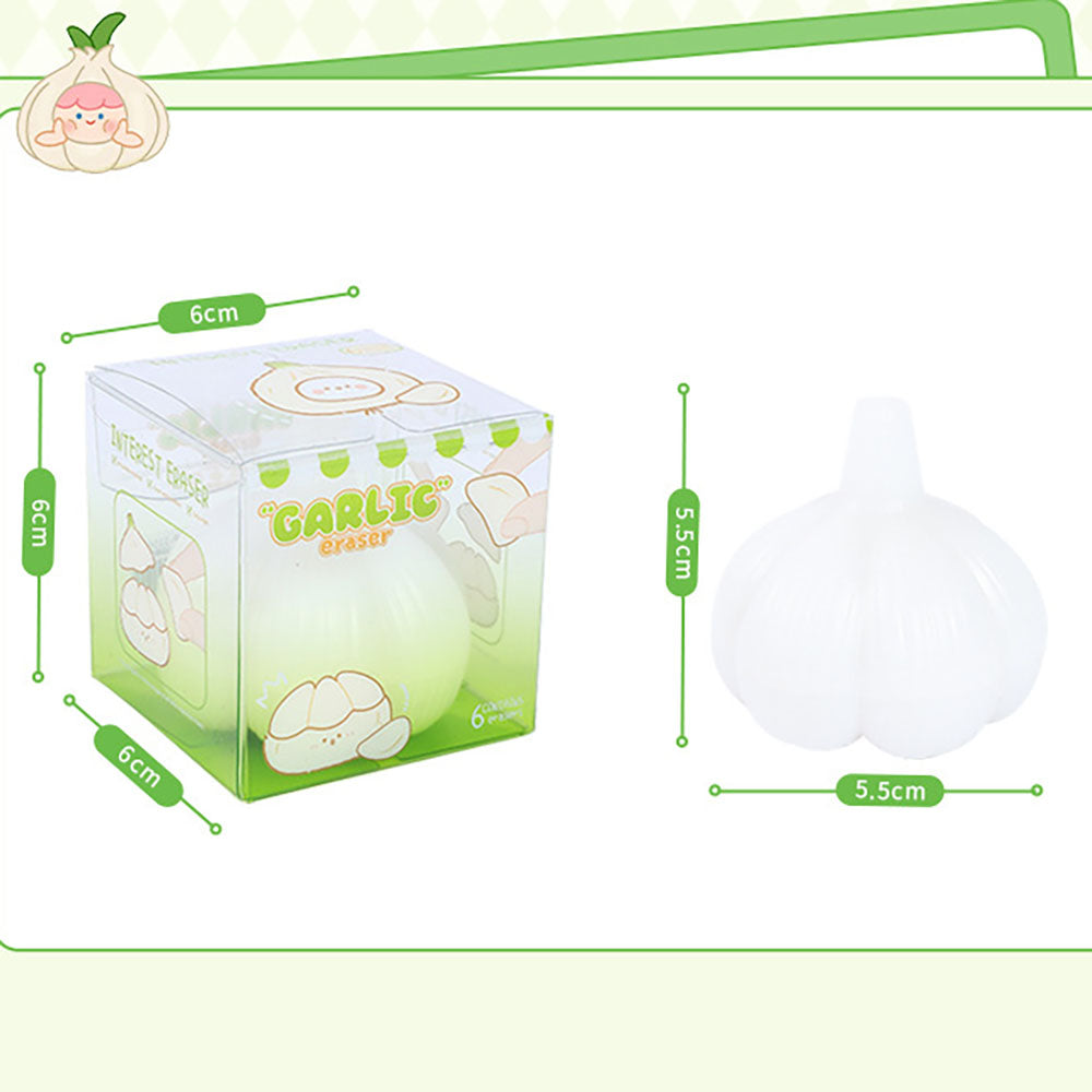 Garlic-Shaped Eraser (6-Piece Detachable Set)