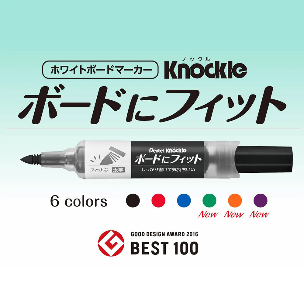 PENTEL KNOCKLE EMWL5BF6ST straight liquid whiteboard pen