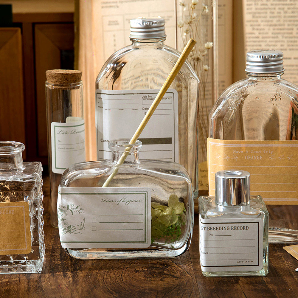 Mo·card Blank Time Series Note Sticker Pack Simple Retro Label Sticker Notebook Notes